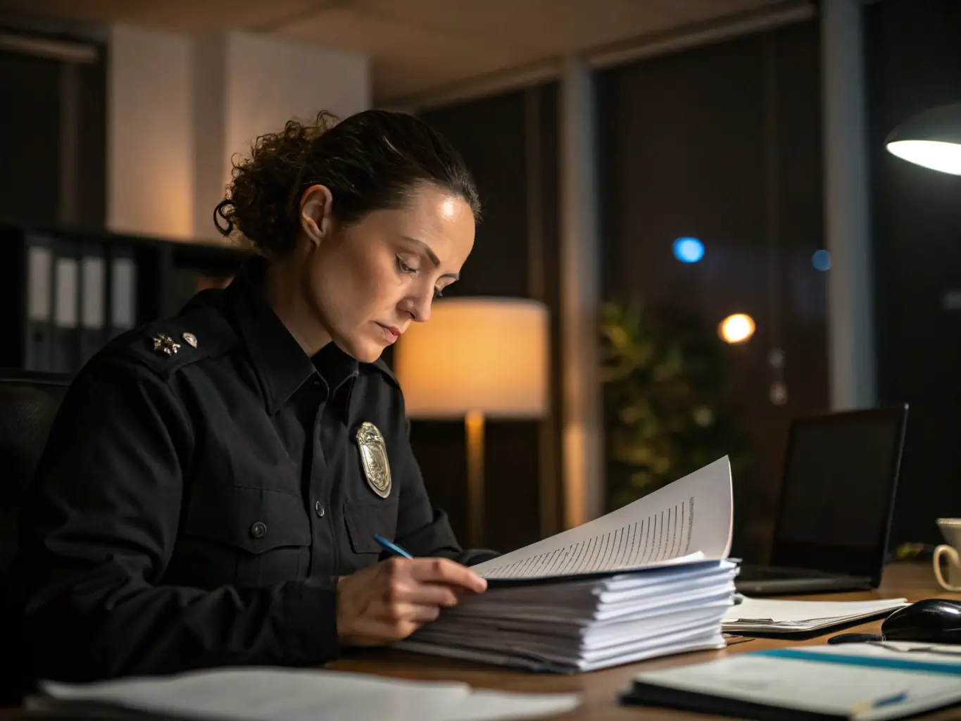 An image of a compliance officer reviewing documents, highlighting the importance of regulatory adherence in high-risk industries.